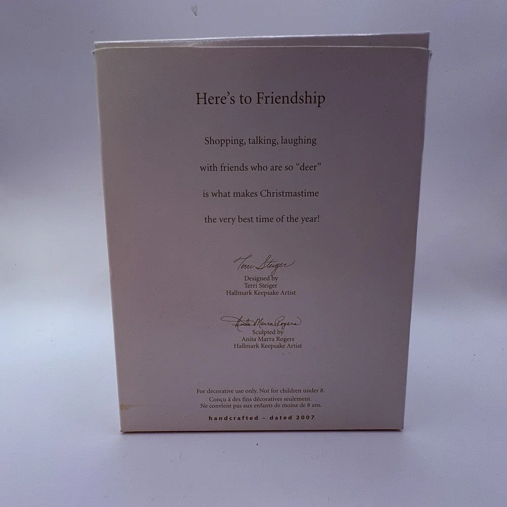 Hallmark Keepsake 2007 Here's to Friendship Reindeer Ornament 4